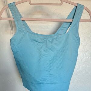 Target Light Blue Ribbed Crop Tank Top